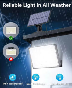 Açık güneş lambası 172led 3-mode hareket sensörü açık hava aydınlatması uzaktan kumanda ile IP65 su geçirmez LED bahçe garaj için Solar lamba - Product Image 2