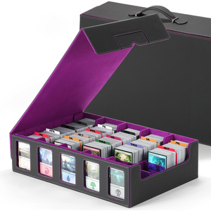Caja para Cartas MTG Compatible con Commander Display, Caja de Almacenamiento de Cartas de 5 Filas con Ventanas para Cartas de Magic y YugiOh - Product Image 5