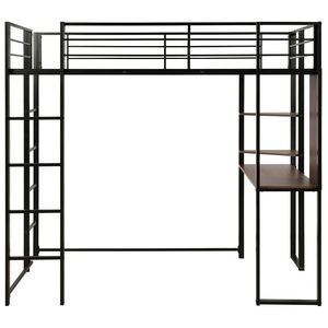 Queen Space Save Dormitory <strong>Loft</strong> Frame Bunk Metal <strong>Bed</strong> With Drawer - Product Image 3