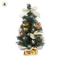 Mini sapin de Noël de table 20-40 cm, sapin artificiel floqué de neige, cônes, nœuds, boîte cadeau, décoration de table pour la maison, décorations de Noël MT002