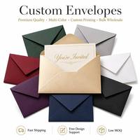 Sobres de Lujo Personalizados con Papel Dorado, Logotipo Estampado en Caliente, Invitaciones de Boda, Papel Perlado, Venta al Por Mayor en Varios Tamaños