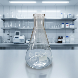 Fiole Erlenmeyer en verre transparent de 1000 ml à col étroit, récipient de mélange chimique de laboratoire, marque MAYALAB MC10FG, garantie 3 ans - Product Image 1
