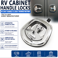 Serrure de meuble RV en alliage de zinc avec poignée en T chromée de type queue de poisson du fabricant d'origine pour camping-car et yacht