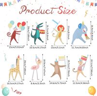 Guirlande de fanions en papier colorés pour fête à thème animaux, bannière décorative écologique pour anniversaire et baby shower