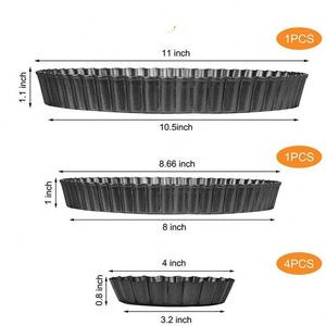 <span class=keywords><strong>Teglia</strong></span> per Baguette Francesi a 5 Scomparti, Stampi in Alluminio Rotondi per 12 Crostate, Stampo Forato per Torte, <span class=keywords><strong>Teglia</strong></span> per Pizza Bassa da 13 Pollici - Product Image 6