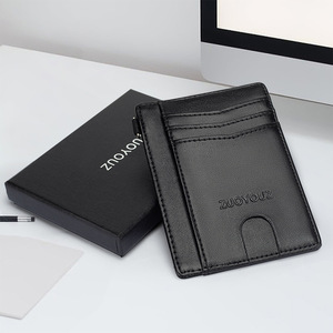 ZUOYOUZ Slim PU <b>Card</b> <b>Holder</b> With Zipper Multiple Slots Credit <b>Card</b> <b>Wallet</b> Everyday Use - Product Image 1