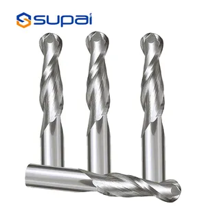 SUPAL Carbide 2 Flutes Ball Nose End Mill Milling Cutter For CNC Usage GP2B