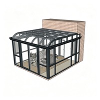 Verrière de jardin d'hiver en verre trempé, fabrication directe du fabricant, design préfabriqué et modulaire pour villa, terrasse