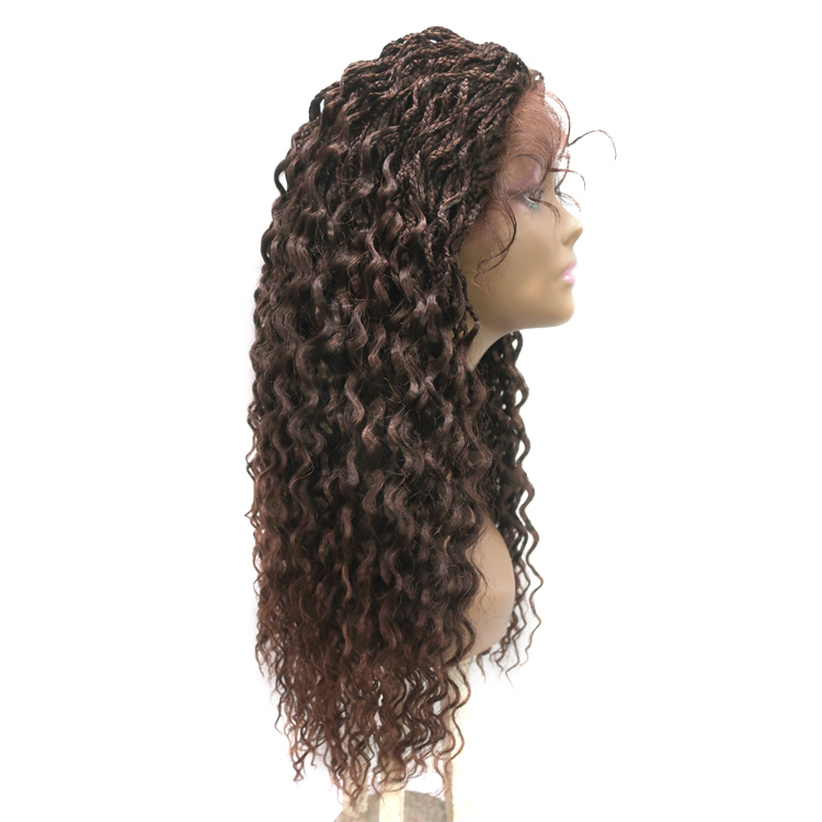 Новинка твист Премиум футуристический синтетический черный женский кудрявый парик косы вьющиеся африканские кудрявые волны в большой коробке плетеные Hd кружевные парики