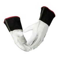 Gants de soudage TIG unisexe pour adulte 12 pouces en cuir de chèvre Keystone Thumb Cowhide Cuff Leather Welding Gloves