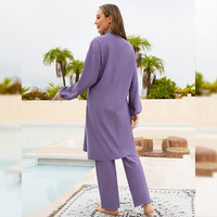 Vente en gros de 3 pièces de maillots de bain islamiques modestes pour femmes, burkini, maillot de bain musulman pour femmes
