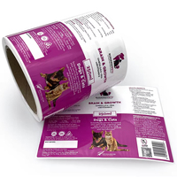 Autocollant pour pot de nourriture pour animaux de compagnie personnalisé CMJN Stratification brillante chats en conserve Chiens étiquettes de nourriture