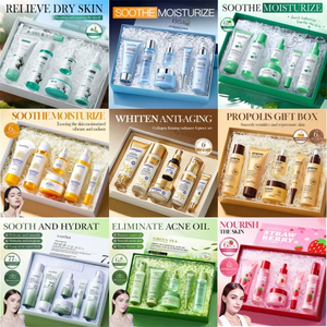 Özel Logo 10 Çeşit Cilt Bakım Seti Kolajen Sıkılaştırıcı 6'lı Set Nemlendirici Yüz Temizleyici Krem Tonik Serum Losyon Göz Kremi - Product Image 2