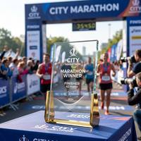 Placa de Premio Personalizada de Alta Transparencia con Base Resistente, Trofeo de Acrílico Personalizado para Eventos Deportivos