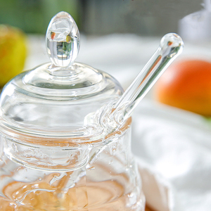 2024 New arrivals xu hướng nhà bếp Glass lưu trữ nồi cruet gia vị thảo mộc mini mật ong Jar với cái môi nắp cho thực phẩm lưu trữ - Product Image 2