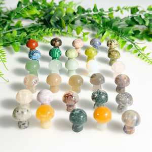 Đồ thủ công bằng đá nấm tự nhiên nguyên khối, đá obsidian đen, chất liệu pha trộn, đánh bóng, dùng trang trí nhà cửa - Product Image 1