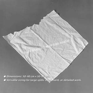 Chiffons de nettoyage 100% coton blancs, coupés, issus de déchets industriels, pour peintres et usage industriel - Product Image 3