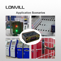 LONVILL Lecteur de balayage longue portée Ethernet code à barres led code scan code 1d Code 128 pharma code 2d fix scanner