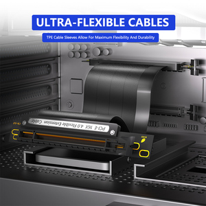 สายต่อ PCI-E 4.0 สำหรับ RTX4090 RX6950XT อะแดปเตอร์ความเร็วสูง X16 พอร์ตต่อขยาย 90 องศา สายต่อ PCIe 4.0 แบบยืดหยุ่น มีสินค้าในสต็อก - Product Image 6