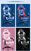 Chaise de jeux de course ergonomique en cuir pu, fauteuil pivotante, moderne, de gaming, pour ordinateur et ordinateur, haut de gamme, rvb, bon marché