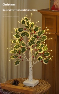 Christmas <b>Tree</b> Light LED <b>Plastic</b> IP44 Waterproof Battery Powered New Year Holiday Party Decoration Luminous Indoor Home Red - Product Image 5