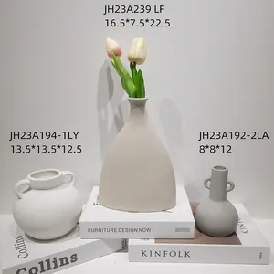 Table à dîner de mariage Boho ins Style Modern Home Decor White Donut Vase Creux Vase en céramique