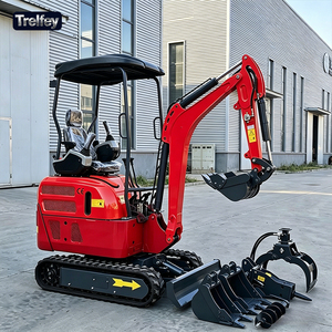 Mini-excavatrice de 2 tonnes, excavatrice sur chenilles, pelle hydraulique, CE EPA Euro 5, marteau piqueur pour installation de poteaux de clôture et battage de pieux - Product Image 1