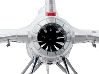Avion électrique radiocommandé FMS, modèle de chasseur RC PNP EPO 6CH EDF 64mm F-16 Fighting Falcon Brushless 40A ESC 9G Servo