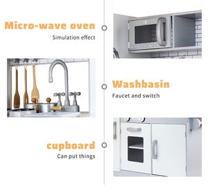 2025 offre spéciale éducation précoce semblant jeu de rôle <span class=keywords><strong>jouet</strong></span> blanc mignon jouets de <span class=keywords><strong>cuisine</strong></span> en bois - Product Image 4