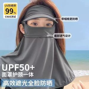 หน้ากากป้องกันแสงแดดซัมเมอร์ไอซ์ซิลค์พร้อมการปกป้องดวงตาและลำคอ UPF50+ หมวกเบสบอลแบบปรับได้สำหรับกิจกรรมกลางแจ้ง - Product Image 2