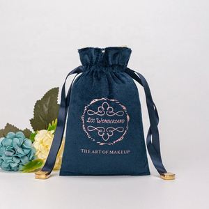 Custom Logo Velvet Jewelry Bag Gift Packaging <b>Drawstring</b> <b>Pouch</b> - Product Image 1