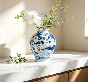 Jarrón de <span class=keywords><strong>Porcelana</strong></span> de Jingdezhen con Diseño Art Deco de Gallo y Granada, Exquisito, Hecho a Mano, Ecológico, Decoración para el Hogar - Product Image 5