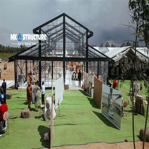 Carpa de Boda de Lujo <span class=keywords><strong>Guyun</strong></span>, Diseño de Estructura de Aluminio Negro, Carpa para Eventos tipo Atrio para 200 a 500 Personas - Product Image 5