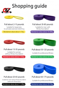 CZFITFactory - Juego de Bandas de Resistencia de Plástico y Goma con Logotipo Personalizado - 5-10 Libras, Plegables, Adecuadas para Dominadas en Casa o en el Gimnasio - Product Image 4