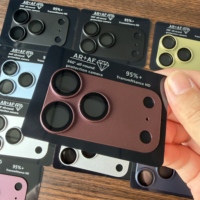 Protecteur d'objectif d'appareil photo complet en PMMA peint en rouge cerise métallisé avec verre optique pour iPhone 18 Pro Max