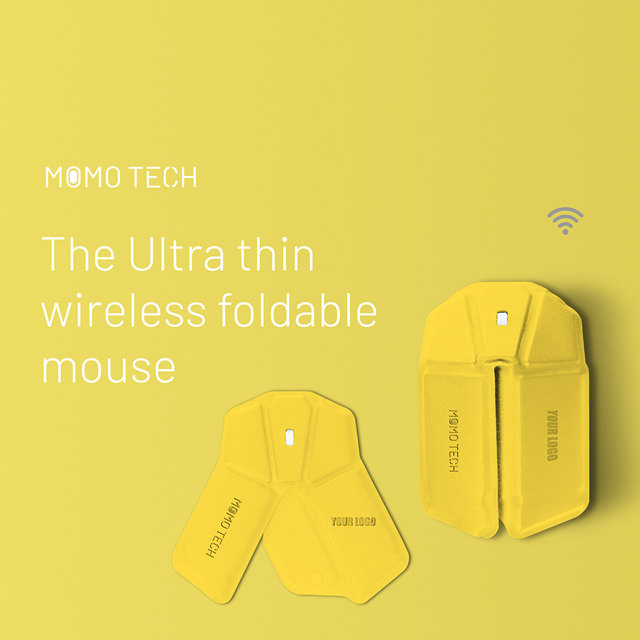 MOMO TECH 2026 Officially Licensed Wireless Foldable Mouse USB LED Gaming Right-Handed Design 3D Ergonomic Office Business Stock