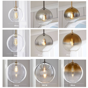 Lampe suspendue moderne de style loft, argent, or, boule de <span class=keywords><strong>verre</strong></span>, <span class=keywords><strong>luminaire</strong></span> de cuisine, <span class=keywords><strong>luminaire</strong></span> de salle à manger, <span class=keywords><strong>luminaire</strong></span> de salon - Product Image 6