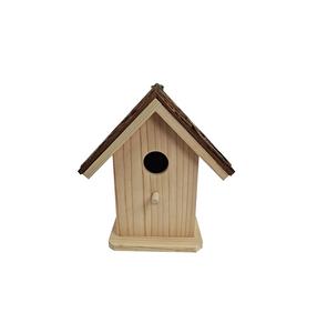 Bsci auedjardim decoração latido madeira pássaro selvagem casa para fora eco-amigável casa de pássaro de madeira para fora - Product Image 4