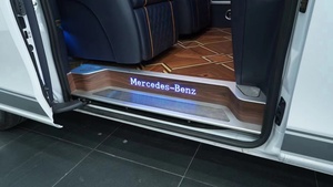 Kits Interiores de Aleación de Aluminio para Mercedes-Benz Clase V VITO <span class=keywords><strong>W447</strong></span>, Pedal Personalizable, Moldura de Nylon, Decoración de Caoba, Texto Iluminado, Cuatro Puertas - Product Image 5