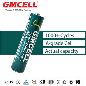 GMCELL <b>AAA</b> Li-ion <b>Rechargeable</b> <b>Batteries</b> Grade A Cells 1300mWh 1000 Cycles with Charger for toys - Product Image 1