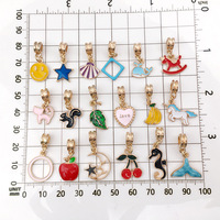 Groothandel Diy Schattige Gouden Hanger Charme Fruit Dier Emaille Charme Hangers Groot Gat Sieraden Benodigdheden Maken Accessoires