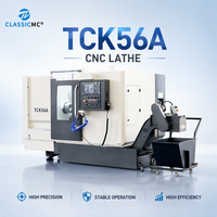 Tour CNC TCK56A à banc incliné à 45 degrés, haute rigidité, haute vitesse, pour le tournage de métaux et l'usinage en série de composants automobiles