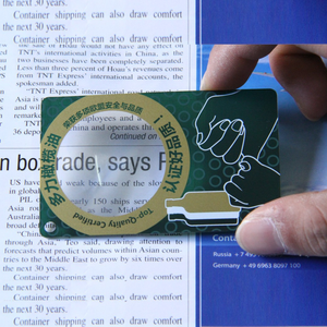 Portefeuille de <span class=keywords><strong>lecture</strong></span> personnalisé en PVC Loupes de la taille d'une carte de crédit avec lentille de Fresnel grossissante 3X pour promotion - Product Image 1
