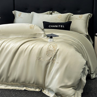 Parure de lit de luxe en coton lavé, housse de couette et draps, ensemble de literie haut de gamme pour la maison, vente en gros