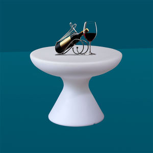 Chaise longue en plastique <span class=keywords><strong>de</strong></span> luxe Table d'appoint Hôtel Table d'extérieur Bronzage Rebord <span class=keywords><strong>de</strong></span> piscine Table ronde latérale - Product Image 2