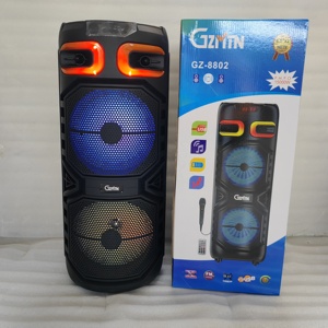 <span class=keywords><strong>Altavoz</strong></span> Karaoke Bluetooth <span class=keywords><strong>con</strong></span> Micrófono Inalámbrico, Bajos Potentes, Luces Coloridas, Sonido Nítido y Alto, <span class=keywords><strong>Altavoz</strong></span> Dual de 8 Pulgadas <span class=keywords><strong>con</strong></span> Micrófono y Bluetooth - Product Image 2