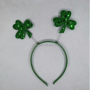 Fasce per Capelli Festive Scintillanti per il Giorno di San Patrizio, con Trifogli Paillettati, Vendita all'Ingrosso a Prezzi Convenienti - Product Image 2
