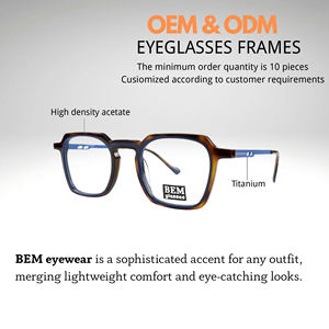 Fashionable Acetate Optical <strong>Frames</strong> Luxury Eyewear Hot Selling Large Square Anti-Reflection Lightweight Reading Glasses <strong>Frames</strong> - Product Image 4
