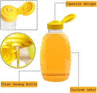 Botol Madu Plastik Tekan Terbaru Laris Manis 250ML/500ML dengan Sablon untuk Cokelat & Permen