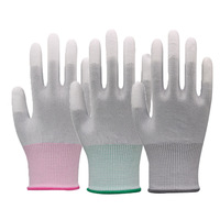 Guantes de Trabajo Personalizables con Recubrimiento de PU de Calibre 13, Antiestáticos, Resistentes a la Abrasión, Antideslizantes y Transpirables